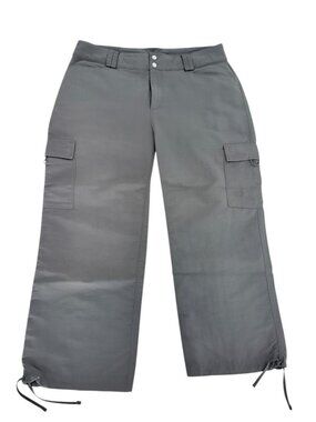 THE NORTH FACE Gray Nylon Cargo Capri Hiking Pants Womens Utility 10